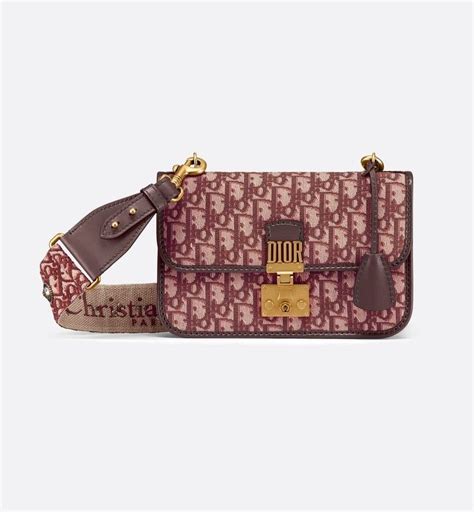 dioraddict bag burgundy dior oblique jacquard|Dior oblique jacquard bag.